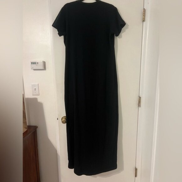 Leset brand cotton Black Maxi Dress size L (C102) - Picture 3 of 10
